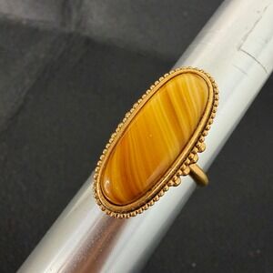 Vintage Avon Ring Size Shimmering Sands 9.75 Statement Ring Gold Tone